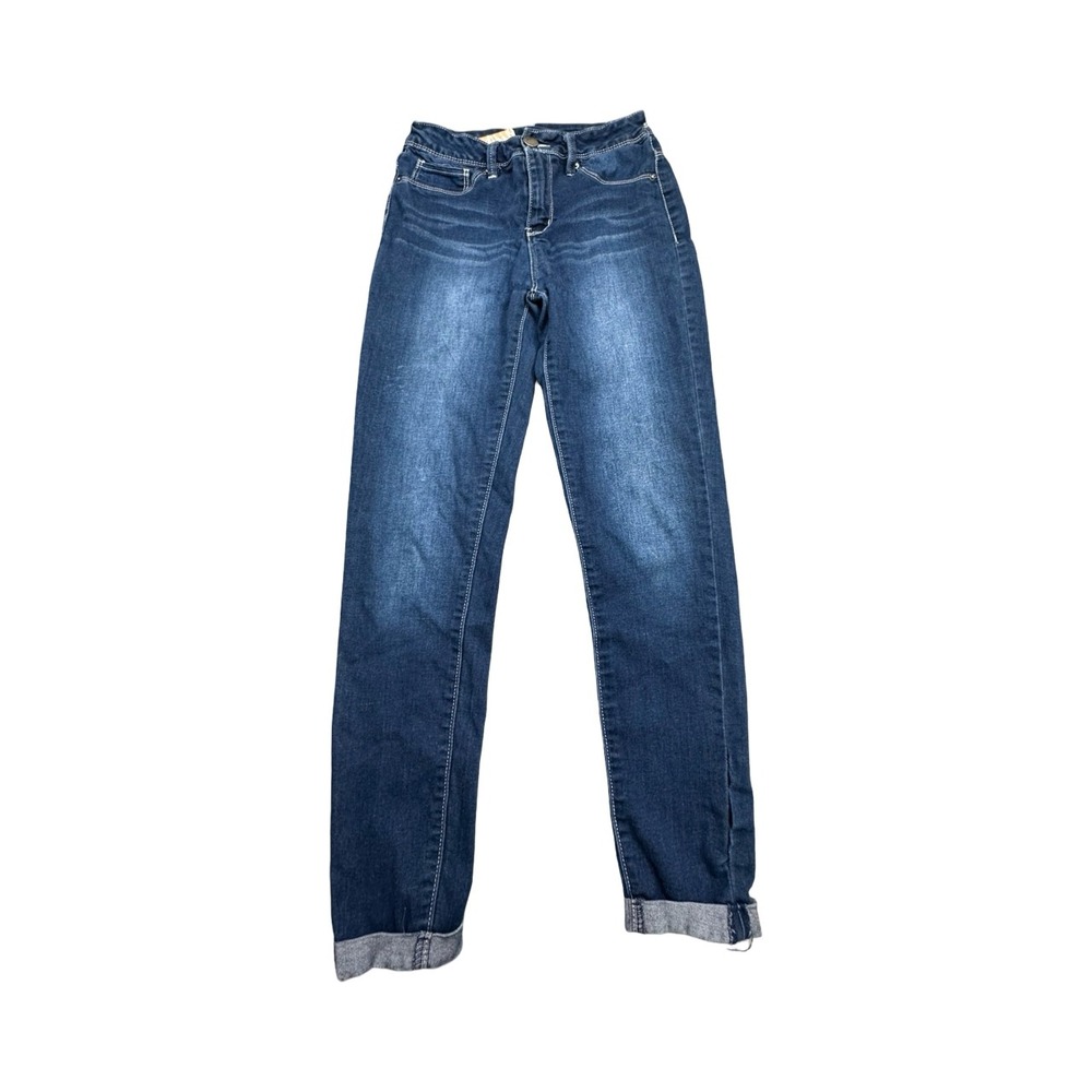 YMI Jeans Womens 3 Blue Midi Skinny‎ High Rise Dark Wash Stretch Denim Pockets